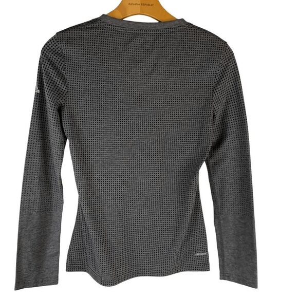 Adidas Women's size Small Aeroknit Cliamacool Gray Black Long sleeve shirt top - Picture 8 of 9